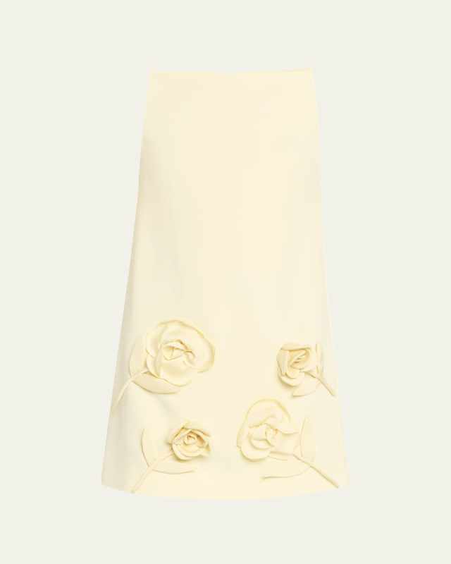 Crepe Flower Mini Dress